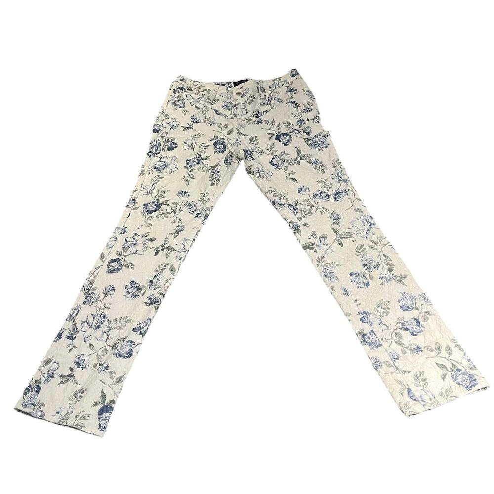 Charter Club Women's 12 denim Jeans Floral all over print Lexington Straight Leg